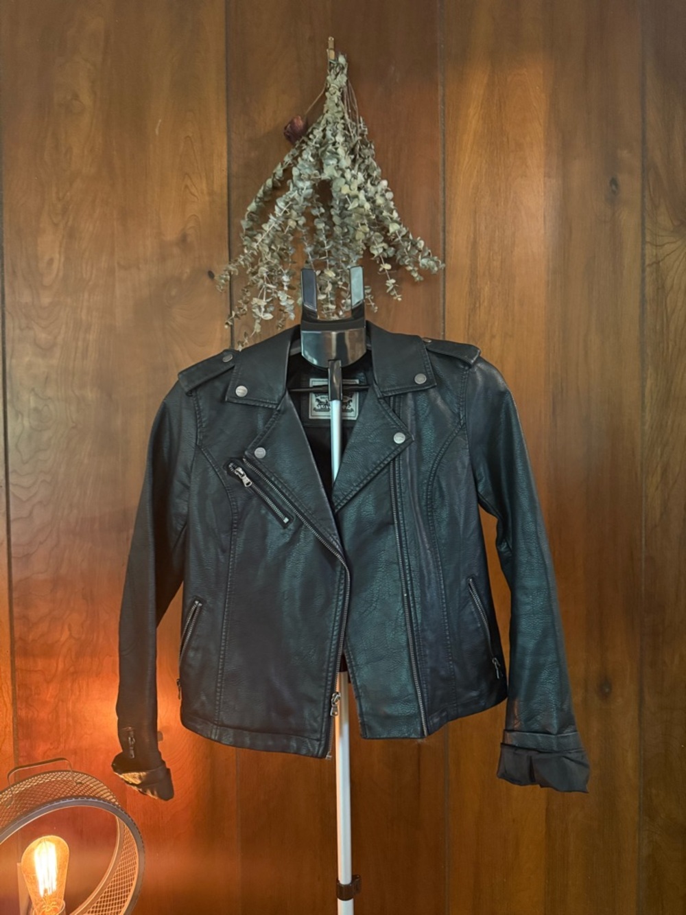 Levi's Black Faux Leather Moto Jacket